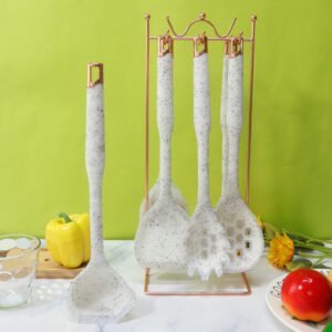 7pcs Rose Gold Semi TransparentSilicone Cooking Utensils Set