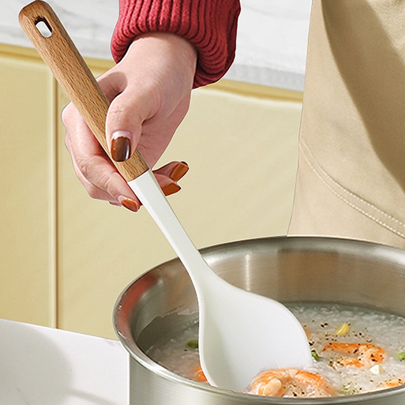13pcs Silicone Cooking UtensilsSet with Wooden Handle - 图片 3