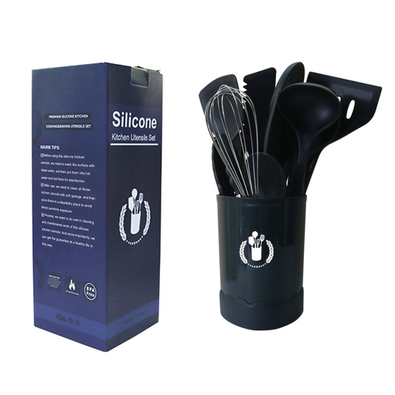 13pcs Silicone Cooking UtensilsSet with Wooden Handle - 图片 4